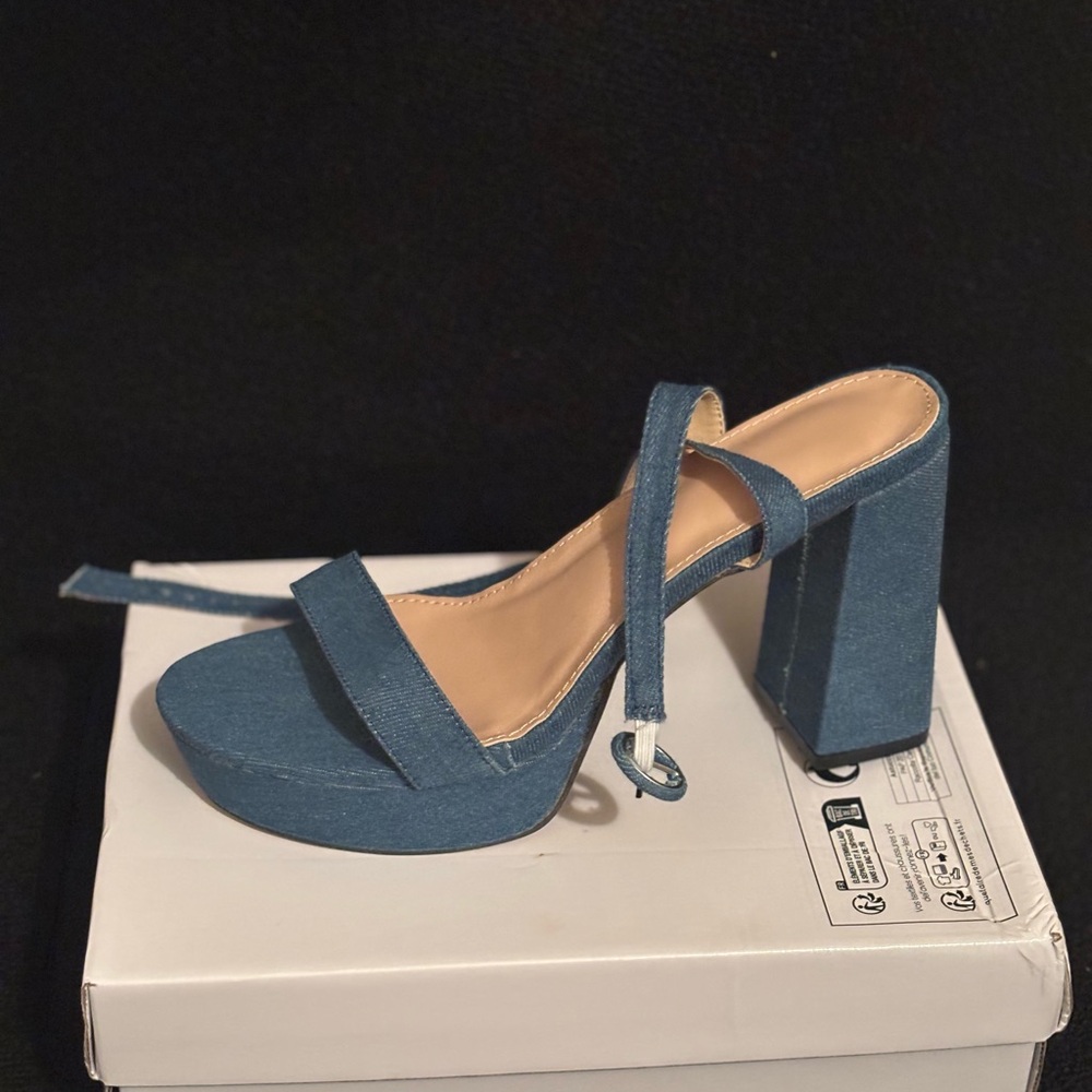 Denim Platform Heels